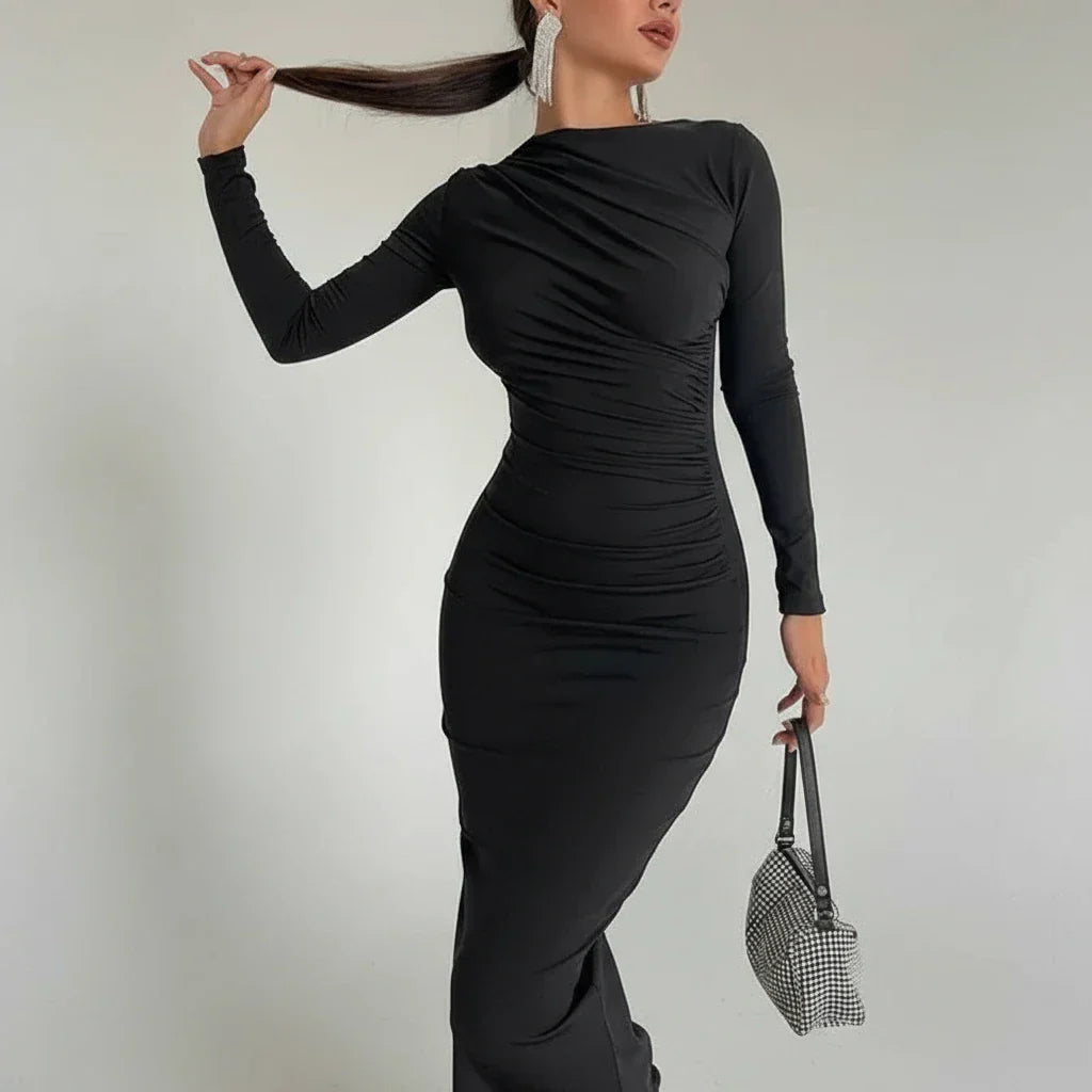 Jade - שמלת ערב עם כיווצים