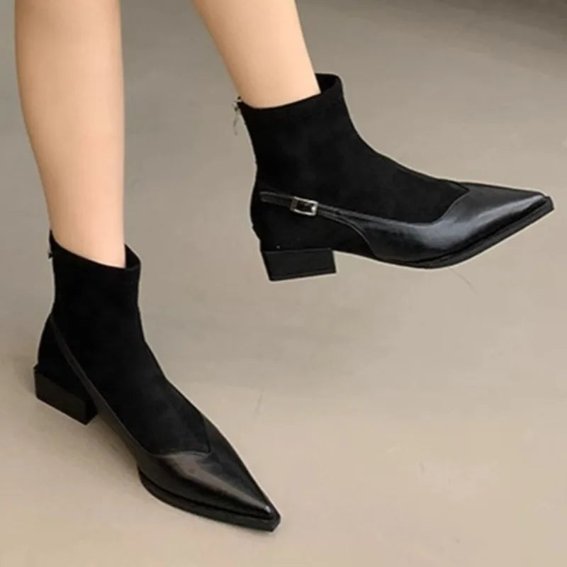 Martin מגפי עור עם רוכסן